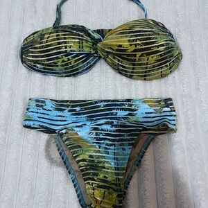 Tropical Print Bikini Set